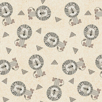 Jungle Romp Minky 2245MK-33 Cream by Betsey Cavallo for Henry Glass Fabrics, Image