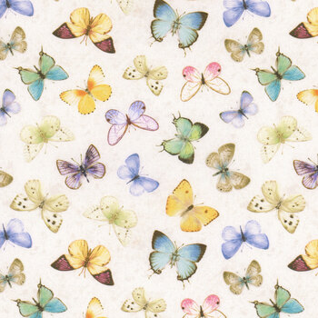 Fluttering Florals 2169-74 Multi by Jane Shasky for Henry Glass Fabrics, Image