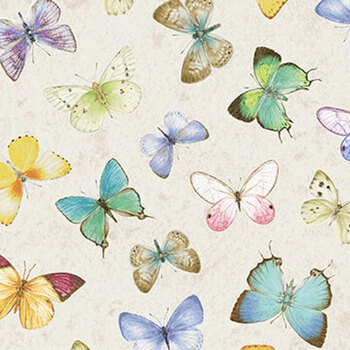 Fluttering Florals 2169-74 Multi by Jane Shasky for Henry Glass Fabrics, Image