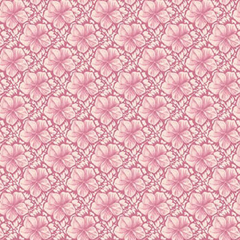 Fluttering Florals 2174-22 Pink by Jane Shasky for Henry Glass Fabrics, Image