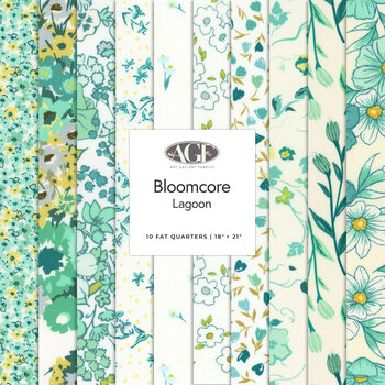 Bloomcore  10 FQ Set - Lagoon by AGF Studio for Art Gallery Fabrics, Image