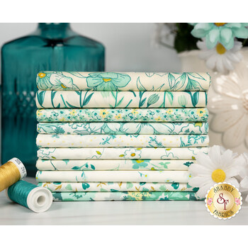 Bloomcore  10 FQ Set - Lagoon by AGF Studio for Art Gallery Fabrics, Image