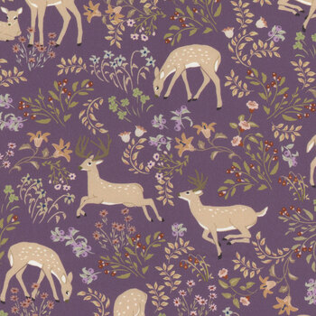 My Darling Deer DD25980-Plum Darling by Poppie Cotton, Image