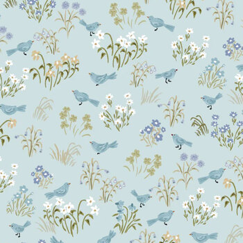 My Darling Deer DD25993-Sky Little Bird by Poppie Cotton, Image