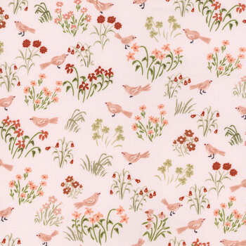 My Darling Deer DD25994-Blush Little Bird by Poppie Cotton, Image
