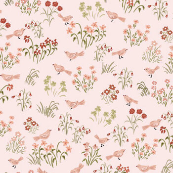 My Darling Deer DD25994-Blush Little Bird by Poppie Cotton, Image