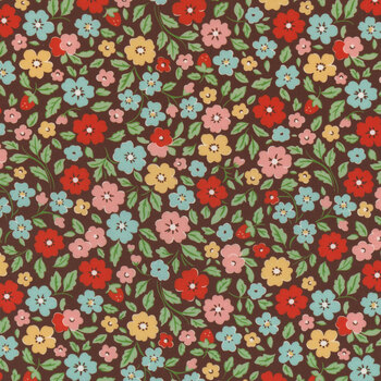 Farmhouse Fancy FH25951-Brown Country Flowers by Poppie Cotton, Image