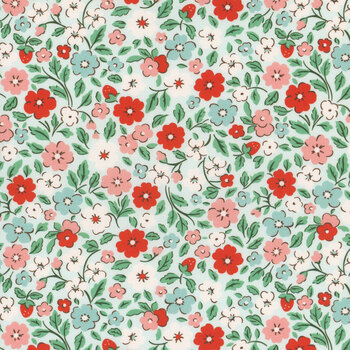 Farmhouse Fancy FH25952-Teal Country Flowers by Poppie Cotton, Image