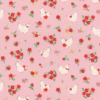 Farmhouse Fancy FH25959-Pink Spring Chicken by Poppie Cotton, Image