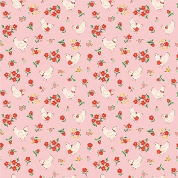 Farmhouse Fancy FH25959-Pink Spring Chicken by Poppie Cotton, Image