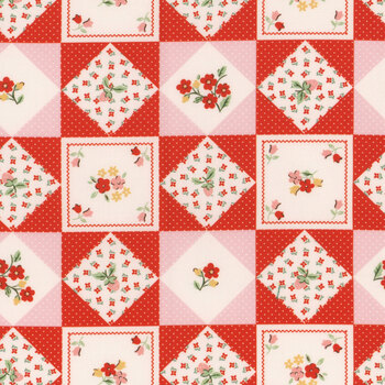 Farmhouse Fancy FH25962-Red Farm Quilts by Poppie Cotton, Image