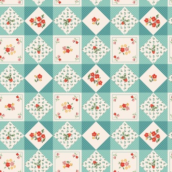 Farmhouse Fancy FH25963-Teal Farm Quilts by Poppie Cotton, Image