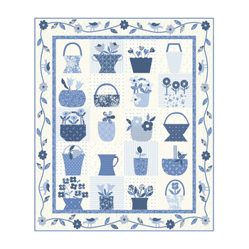 Twenty Blue Baskets Pattern - PDF Download, Image