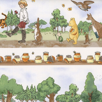 Classic Winnie 8727-36 Brown/Green by W.A. Dodge for Studio E Fabrics, Image