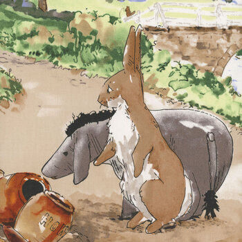 Classic Winnie 8728P-66 Panel Green by W.A. Dodge for Studio E Fabrics, Image