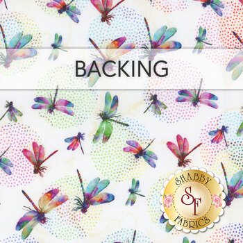  Stained Glass Panel Quilt - Dragonfly Dance - Backing 3-1/2 yds - RESERVE, Image