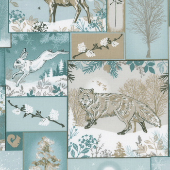 Winter Whispers 4247-70 Lt. Blue by Elsie Ess for Blank Quilting Corporation, Image