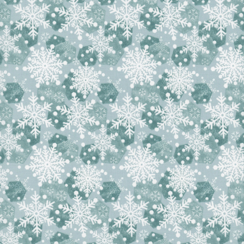Winter Whispers 4250-70 Lt. Blue by Elsie Ess for Blank Quilting Corporation, Image