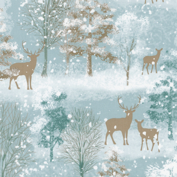 Winter Whispers 4252-70 Lt. Blue by Elsie Ess for Blank Quilting Corporation, Image