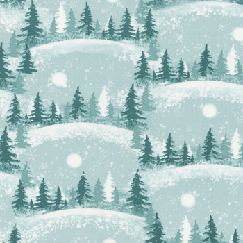 Winter Whispers 4255-70 Lt. Blue by Elsie Ess for Blank Quilting Corporation, Image