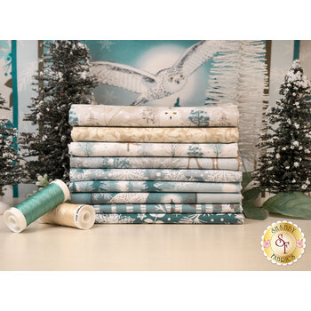 Winter Whispers  9 FQ Set + Panel by Elsie Ess for Blank Quilting Corporation, Image