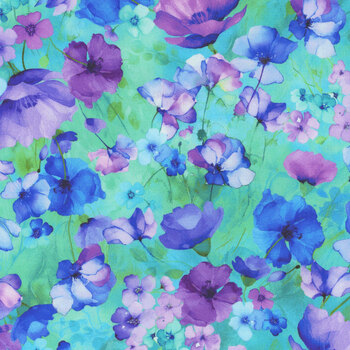 Bellagio FLORA-CD3583 GREEN by Chong-A Hwang for Timeless Treasures Fabrics, Image