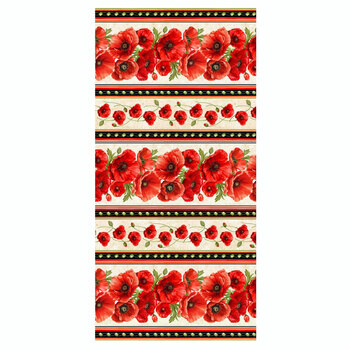 Poppy Passion POPPY-CD3803 BEIGE by Timeless Treasures Fabrics, Image