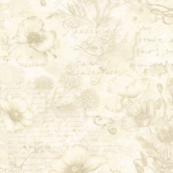 Poppy Passion POPPY-CD3807 BEIGE by Timeless Treasures Fabrics, Image