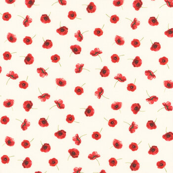 Poppy Passion POPPY-CD3809 CREAM by Timeless Treasures Fabrics, Image