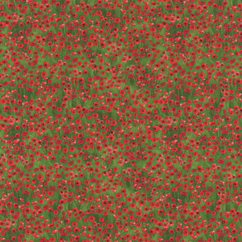 Poppy Passion POPPY-CD3811 GREEN by Timeless Treasures Fabrics, Image