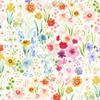 Spring Cheer Y4690-55 Multi by Heatherlee Chan for Clothworks, Image
