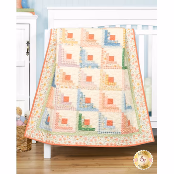  Log Cabin Crib Quilt Kit - Cottage Charm, Image
