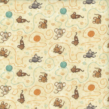 Cat Hair Don't Care 4423-43 Tan by Nidhi Wadhwa for Blank Quilting Corporation, Image