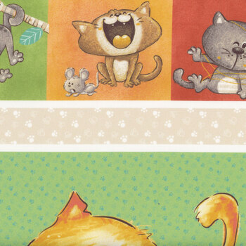 Cat Hair Don't Care 4429P-43 Panel Tan by Nidhi Wadhwa for Blank Quilting Corporation, Image