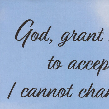 Serenity Prayer PANEL-CD3869 MISTY Panel by Timeless Treasures Fabrics, Image
