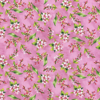 Dahlia Botanica 33925-637 Small Floral Purple by Nancy Mink for Wilmington Prints, Image