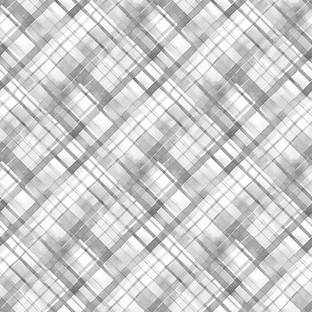 Dahlia Botanica 33928-199 Diagonal Plaid Gray Tonal by Nancy Mink for Wilmington Prints, Image