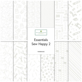 Essentials Sew Happy 2  Yardage by Wilmington Prints, Image