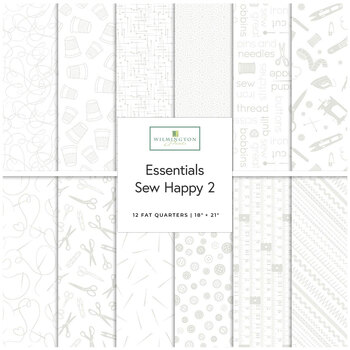 Essentials Sew Happy 2  12 FQ Set by Wilmington Prints, Image