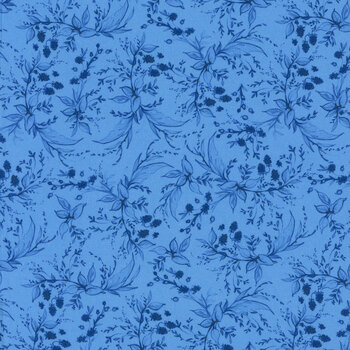 Amalfi Coast W105-006-555 Blue by Susan Winget for White Owl Textiles, Image