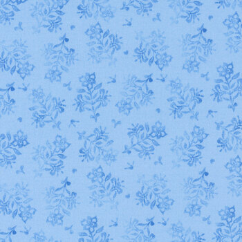 Amalfi Coast W105-008-555 Light Blue by Susan Winget for White Owl Textiles, Image