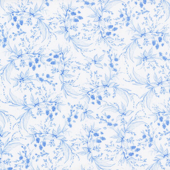 Amalfi Coast W105-006-055 White by Susan Winget for White Owl Textiles, Image