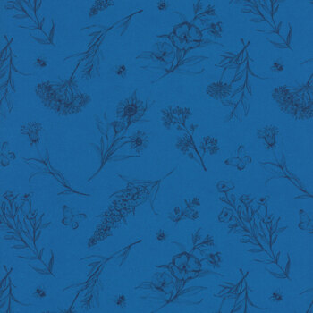 Amalfi Coast W105-005-555 Dark Blue by Susan Winget for White Owl Textiles, Image
