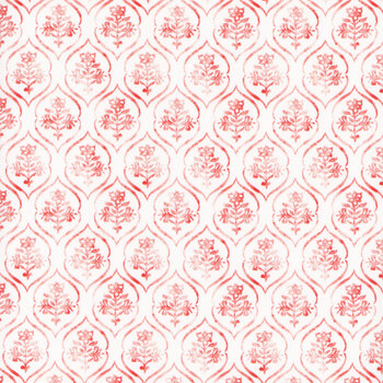 Patchwork Picnic W105-017-033 Red by Susan Winget for White Owl Textiles, Image