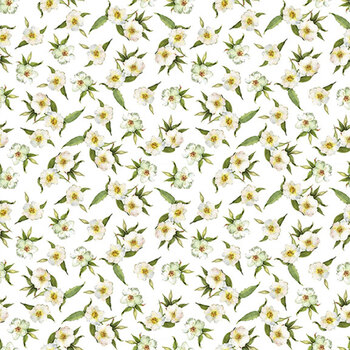 Patchwork Picnic W105-016-000 White by Susan Winget for White Owl Textiles, Image