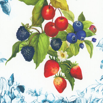 Patchwork Picnic W105-010-035 Panel Multi by Susan Winget for White Owl Textiles, Image