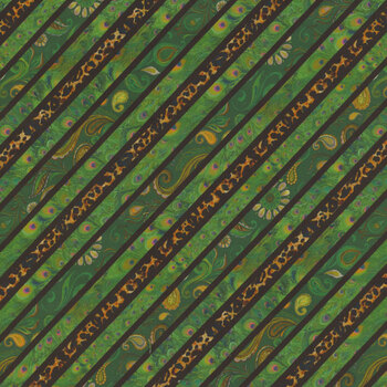 Wild Garden W100-009-670 Green by Nicole Tamarin for White Owl Textiles, Image