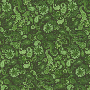 Wild Garden W100-008-606 Green by Nicole Tamarin for White Owl Textiles, Image