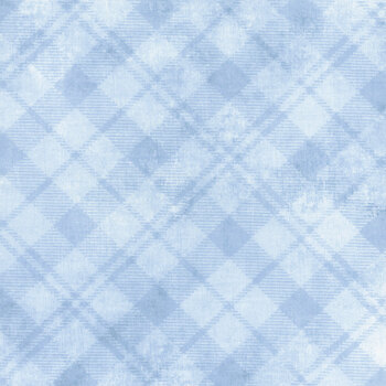 Essentials Dry Brush Plaid 89291-400 Pale Blue by Danhui Nai for Wilmington Prints, Image