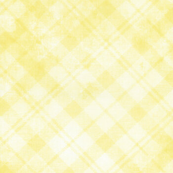 Essentials Dry Brush Plaid 89291-500 Soft Yellow by Danhui Nai for Wilmington Prints, Image